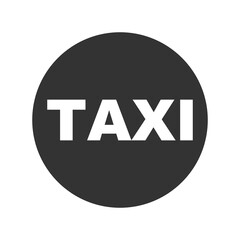 Button taxi icon isolated on transparent background