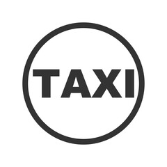 Button taxi icon isolated on transparent background