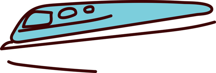 High-Speed Train Travel icon for vacation, exploration, and adventure journey