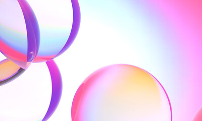 3D rendering, abstract colorful background, glowing circular art. Simple wallpaper