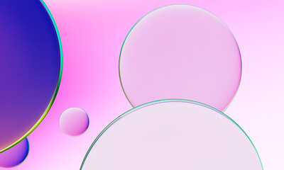 3D rendering, abstract colorful background, glowing circular art. Simple wallpaper