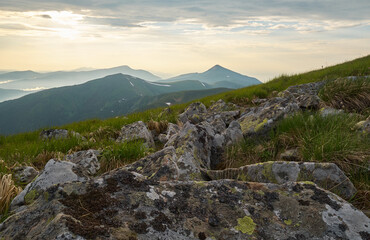 Fototapeta premium Beautiful Carpathian mountains in Ukraine