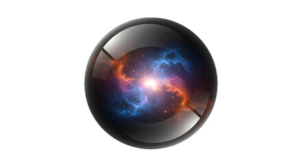 Nebula in a Glass Sphere - Abstract Space Art png clear alpha channel cutout isolated on transparent background