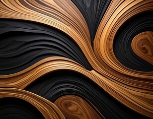 Abstract swirling wood grain pattern