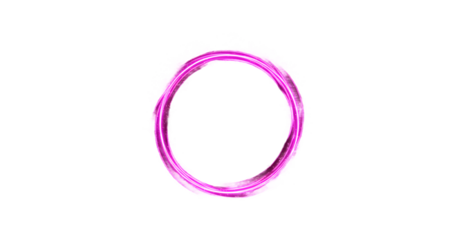 Neon Pink Circle Frame, Isolated on Black Background png clear alpha channel cutout isolated on transparent background