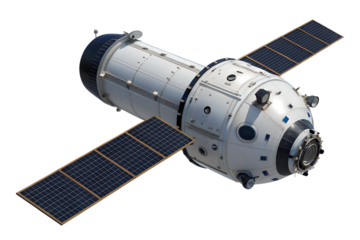 Spacecraft with Solar Panels for Space Exploration