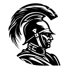 Flat Black Hussar Soldier Logo Symbol of Knight Cavalry Rider Warrior Fighter Perfect for Historic Military Heritage Vector Illustration and Graphic Design