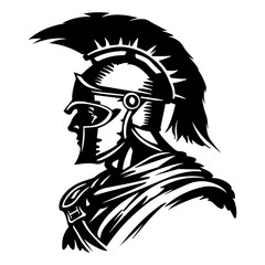 Minimal Flat Black Logo of Hussar Soldier Knight Cavalry Rider Fighter Warrior Symbol in Classic Medieval Historic Vector Graphic for Army and Battle Themes