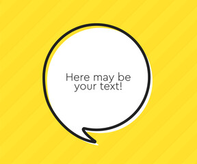 Speech bubble. Space for quote text, frame message