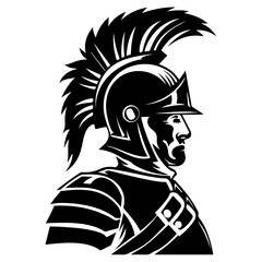 Hussar Soldier Flat Black Logo Design Featuring Knight Warrior Cavalry Rider and Fighter Silhouette Perfect for Historic Military Vintage Vector Illustrations
