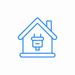home electricity icon sign vector