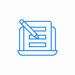 online assessment icon sign vector