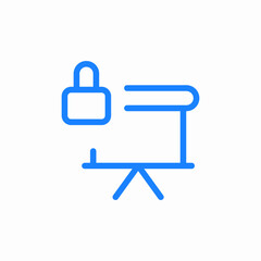 padlock tripod icon sign vector