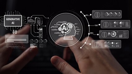 AI Assistant Brain Processor with LLM Technology, Big Data, Machine Learning, Generative AI for Business Support, Future Agentic AI Technology and Artificial Intelligence Prompt Engineering. Muxer