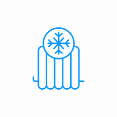 radiator cold icon sign vector