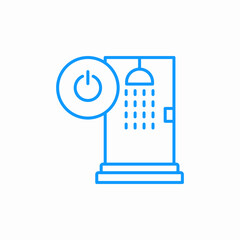 shower timer icon sign vector