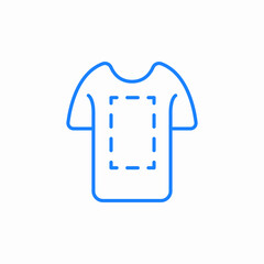 t shirt outline icon sign vector