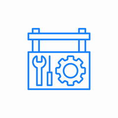 toolbox wrench gear icon sign vector