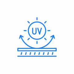 uv resistant surface icon sign vector