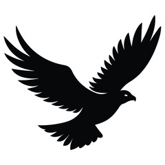 eagle flying silhouette vector icon