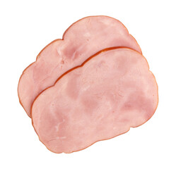 cooked and smoked ham isolated