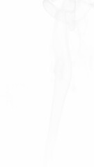 white smoke PNG rising in slow, ribbon-like trails on a transparent background. Ideal for overlays, design elements, and digital projects, adding elegant, flowing, ethereal motion