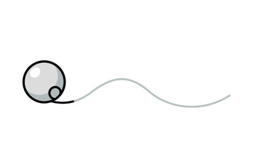 Vector art of a playful marble with a winding trail, , evokes childhood memories and simple joys, inviting viewers to embrace the carefree spirit of playfulness