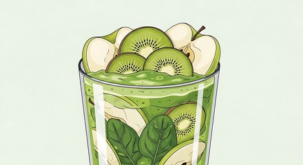 Green Fruit Smoothie. (1)