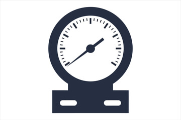 Illustration of a pressure gauge, displaying measurement and control, suitable for industrial, scientific, or automotive contexts