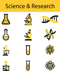  Science Laboratory Icons for Research and Education
