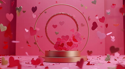 grunge background with hearts