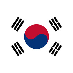 South Korea Flag Round Circle
