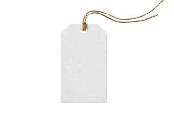 Naklejka premium Die-Cut Hang Tag with Hole — Promo Label — Isolated PNG
