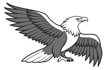 Isolated Deciduous Tree Silhouette Vector - Detailed Trunk and Full Crown Illustration

