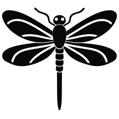 dragonfly hovering vector icon