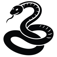 snake coiled icon vector icon