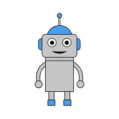 funny cartoon robot