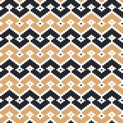 embroidery pixel ethnic aztec seamless pattern vector design