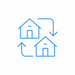 house exchange icon sign vector
