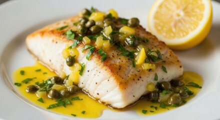 Delicious Pan-Seared Fish with Lemon & Capers