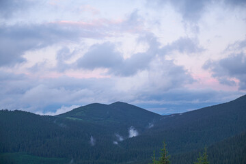 Beautiful Carpathian mountains in Ukraine