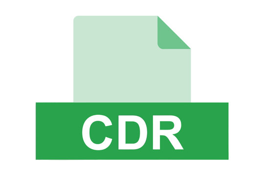 Vector art of cdr file icon represents a coreldraw document, a vector graphic file format used for design and illustration with a modern, flat style