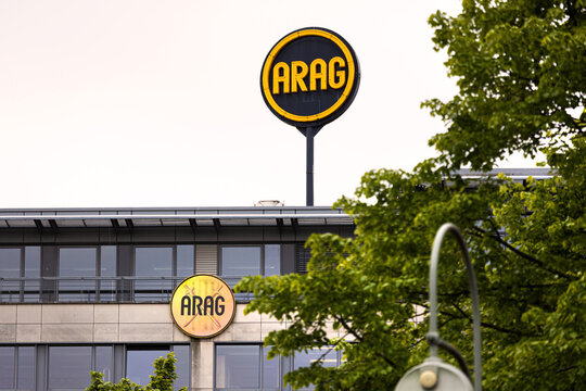 berlin, berlin, germany - 24 04 2024: a arag insurance company sign