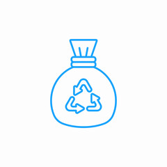 recycle sack icon sign vector