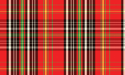 Christmas Glen Plaid Seamless Red Green Blue Textile Pattern Design