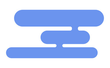 Fototapeta premium Abstract Interlocking Blue Horizontal Capsule Shapes