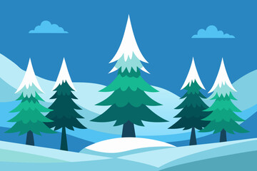 Obraz premium winter landscape with trees
