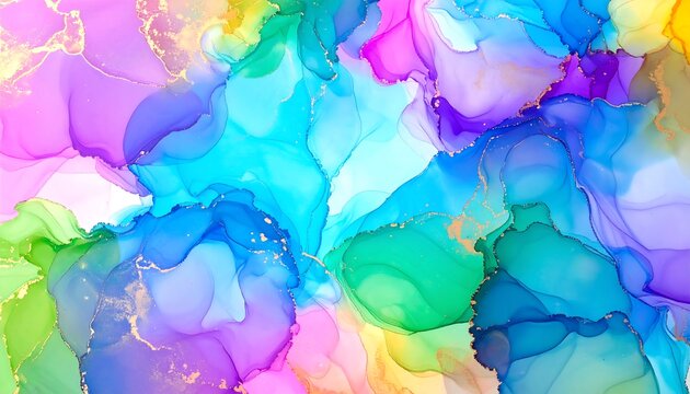 Abstract colorful fluid art