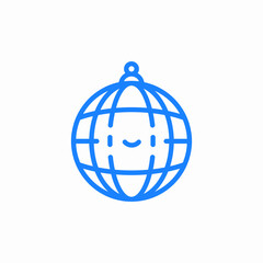 disco ball icon sign vector