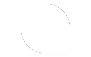 Minimalist Line Art Organic Leaf Outline illustration